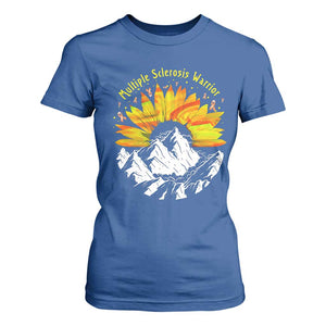 MS Warrior T Shirt For Women Orange Ribbon Sunflower Multiple Sclerosis Awareness TS10 Royal Blue Print Your Wear
