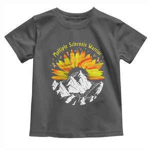MS Warrior Toddler T Shirt Orange Ribbon Sunflower Multiple Sclerosis Awareness TS10 Dark Heather Print Your Wear