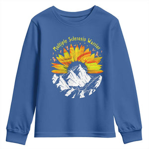 MS Warrior Youth Sweatshirt Orange Ribbon Sunflower Multiple Sclerosis Awareness TS10 Royal Blue Print Your Wear