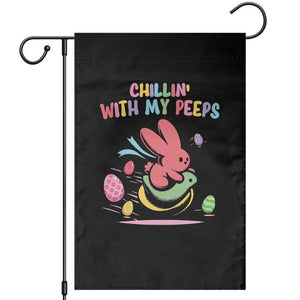 Easter Day Garden Flag Chillin With My Peeps Bunnies TS10 Black Print Your Wear