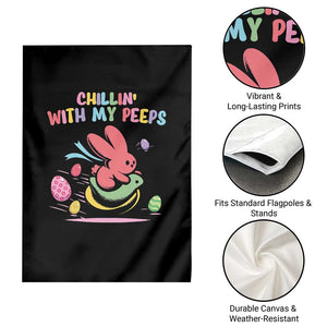 Easter Day Garden Flag Chillin With My Peeps Bunnies TS10 Print Your Wear