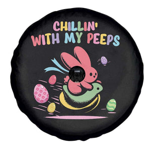 Easter Day Spare Tire Cover Chillin With My Peeps Bunnies TS10 Print Your Wear