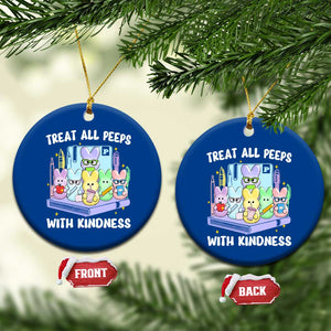 Teachers Easter Ceramic Ornament Treat All Peeps With Kindness TS10 1pc Blue Print Your Wear