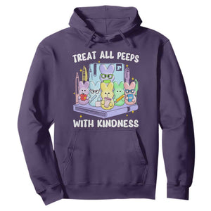 Teachers Easter Hoodie Treat All Peeps With Kindness TS10 Purple Print Your Wear