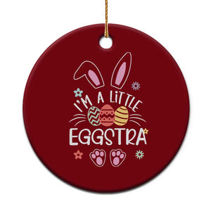 Funny Easter Ceramic Ornament Im A Little Eggstra Bunny Cute Kids Toddler TS10 1pc Red Print Your Wear
