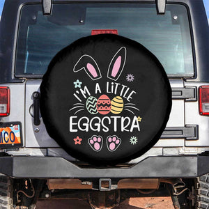 Funny Easter Spare Tire Cover Im A Little Eggstra Bunny Cute Kids Toddler TS10 No hole Black Print Your Wear