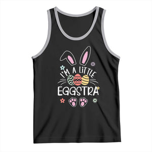 Funny Easter Tank Top Im A Little Eggstra Bunny Cute Kids Toddler TS10 Black Athletic Heather Print Your Wear