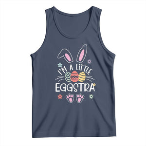 Funny Easter Tank Top Im A Little Eggstra Bunny Cute Kids Toddler TS10 Navy Print Your Wear