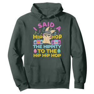 Funny Hip Hop Hippity Easter Bunny Hoodie TS10 Dark Forest Green Print Your Wear
