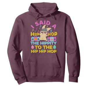 Funny Hip Hop Hippity Easter Bunny Hoodie TS10 Maroon Print Your Wear