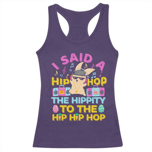 Funny Hip Hop Hippity Easter Bunny Racerback Tank Top TS10 Purple Print Your Wear