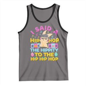 Funny Hip Hop Hippity Easter Bunny Tank Top TS10 Deep Heather Black Print Your Wear