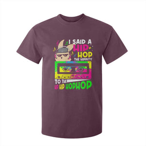 Hip Hop Easter Bunny T Shirt For Kid Funny Hippity Cool Rabbit Lovers Toddler TS10 Maroon Print Your Wear