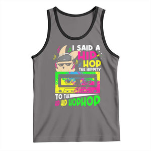 Hip Hop Easter Bunny Tank Top Funny Hippity Cool Rabbit Lovers Toddler TS10 Deep Heather Black Print Your Wear