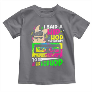 Hip Hop Easter Bunny Toddler T Shirt Funny Hippity Cool Rabbit Lovers Toddler TS10 Charcoal Print Your Wear