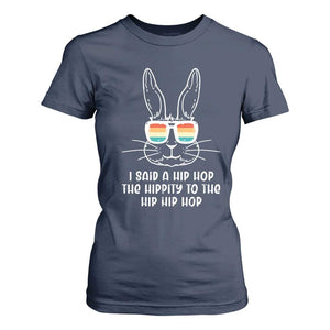 Retro Hip Hop Easter Bunny T Shirt For Women Funny Hippity Cool Rabbit Lovers Toddler TS10 Navy Print Your Wear