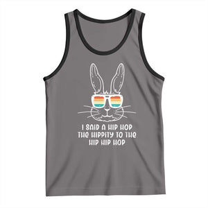 Retro Hip Hop Easter Bunny Tank Top Funny Hippity Cool Rabbit Lovers Toddler TS10 Deep Heather Black Print Your Wear