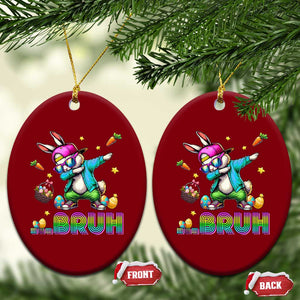 Bruh Dab Bunny Easter Ceramic Ornament Funny 80s Retro Vintage Party Cool Rabbit TS10 Print Your Wear