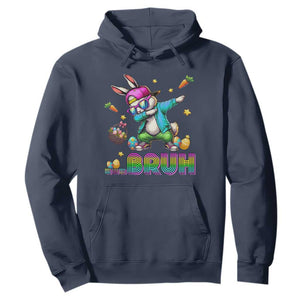Bruh Dab Bunny Easter Hoodie Funny 80s Retro Vintage Party Cool Rabbit TS10 Navy Print Your Wear