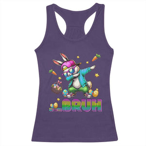 Bruh Dab Bunny Easter Racerback Tank Top Funny 80s Retro Vintage Party Cool Rabbit TS10 Purple Print Your Wear