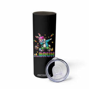 Bruh Dab Bunny Easter Skinny Tumbler Funny 80s Retro Vintage Party Cool Rabbit TS10 Print Your Wear