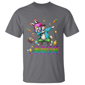 Bruh Dab Bunny Easter T Shirt Funny 80s Retro Vintage Party Cool Rabbit TS10 Charcoal Print Your Wear