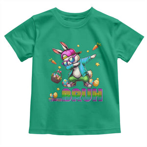 Bruh Dab Bunny Easter Toddler T Shirt Funny 80s Retro Vintage Party Cool Rabbit TS10 Irish Green Print Your Wear
