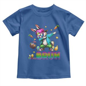 Bruh Dab Bunny Easter Toddler T Shirt Funny 80s Retro Vintage Party Cool Rabbit TS10 Royal Blue Print Your Wear