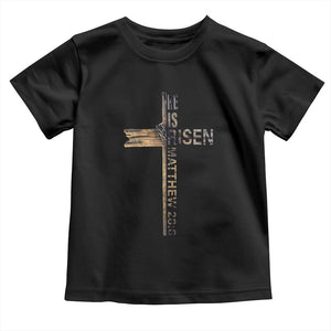 He is Risen Toddler T Shirt Religious Easter Cross Jesus Christian TS10 Black Print Your Wear