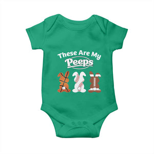 Baseball Basketball Football Easter Baby Onesie Cute Bunny Game Day Sports These Are My Peeps TS10 Irish Green Print Your Wear