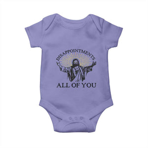 Retro Jesus Meme Baby Onesie Disappointments All Of You TS10 Violet Print Your Wear