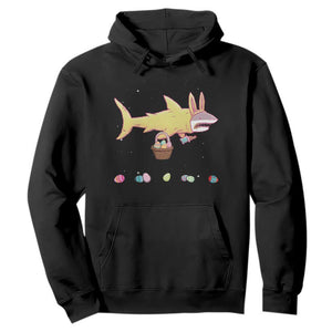 Funny Shark Easter Hoodie Cute Bunny Ears Eggs Hunting Teens Boys Kids TS10 Black Print Your Wear