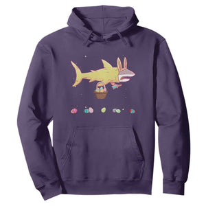 Funny Shark Easter Hoodie Cute Bunny Ears Eggs Hunting Teens Boys Kids TS10 Purple Print Your Wear