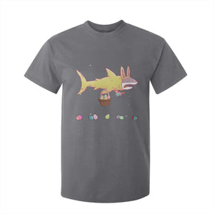 Funny Shark Easter T Shirt For Kid Cute Bunny Ears Eggs Hunting Teens Boys Kids TS10 Charcoal Print Your Wear