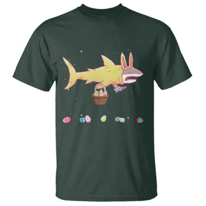 Funny Shark Easter T Shirt Cute Bunny Ears Eggs Hunting Teens Boys Kids TS10 Dark Forest Green Print Your Wear