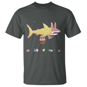 Funny Shark Easter T Shirt Cute Bunny Ears Eggs Hunting Teens Boys Kids TS10 Dark Heather Print Your Wear