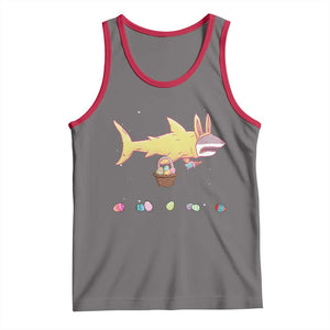 Funny Shark Easter Tank Top Cute Bunny Ears Eggs Hunting Teens Boys Kids TS10 Deep Heather Red Print Your Wear