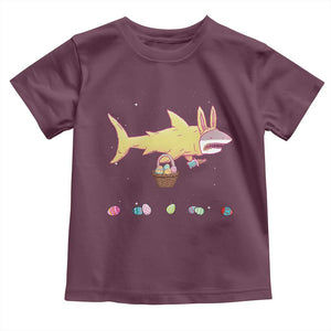 Funny Shark Easter Toddler T Shirt Cute Bunny Ears Eggs Hunting Teens Boys Kids TS10 Maroon Print Your Wear