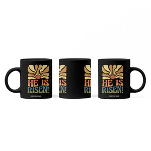 Retro Easter Coffee Mug Jesus He is Risen Matthew 28:6 Bible Verse Kids TS10 Print Your Wear