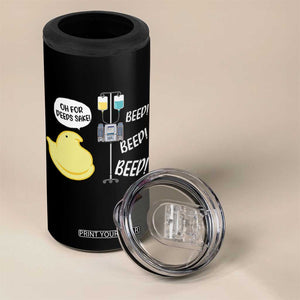 Bunny Nurse 4 in 1 Can Cooler Tumbler Funny Peep Nursing Easter Nurse Gift TS10 Print Your Wear