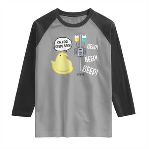 Bunny Nurse Raglan Shirt Funny Peep Nursing Easter Nurse Gift TS10 Sport Gray Black Print Your Wear