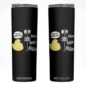 Bunny Nurse Skinny Tumbler Funny Peep Nursing Easter Nurse Gift TS10 Black Print Your Wear