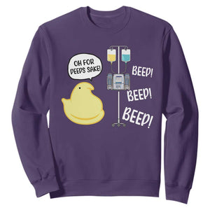 Bunny Nurse Sweatshirt Funny Peep Nursing Easter Nurse Gift TS10 Purple Print Your Wear