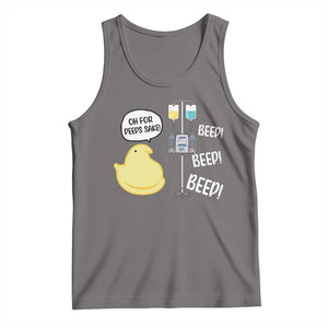 Bunny Nurse Tank Top Funny Peep Nursing Easter Nurse Gift TS10 Deep Heather Print Your Wear