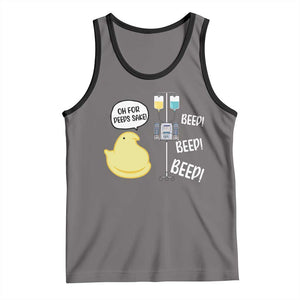 Bunny Nurse Tank Top Funny Peep Nursing Easter Nurse Gift TS10 Deep Heather Black Print Your Wear