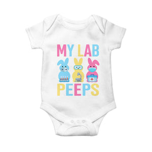 Easter Lab Tech Baby Onesie Cute Bunny My Lab Peeps TS10 White Print Your Wear