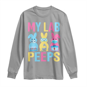 Easter Lab Tech Long Sleeve Shirt Cute Bunny My Lab Peeps TS10 Sport Gray Print Your Wear