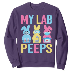 Easter Lab Tech Sweatshirt Cute Bunny My Lab Peeps TS10 Purple Print Your Wear