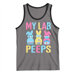 Easter Lab Tech Tank Top Cute Bunny My Lab Peeps TS10 Deep Heather Black Print Your Wear