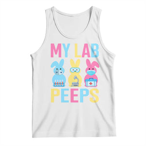 Easter Lab Tech Tank Top Cute Bunny My Lab Peeps TS10 White Print Your Wear